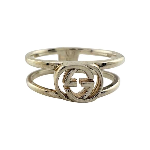 Gucci Interlocking G Open Band Ring Size 5.75 (11) - Picture 1 of 13